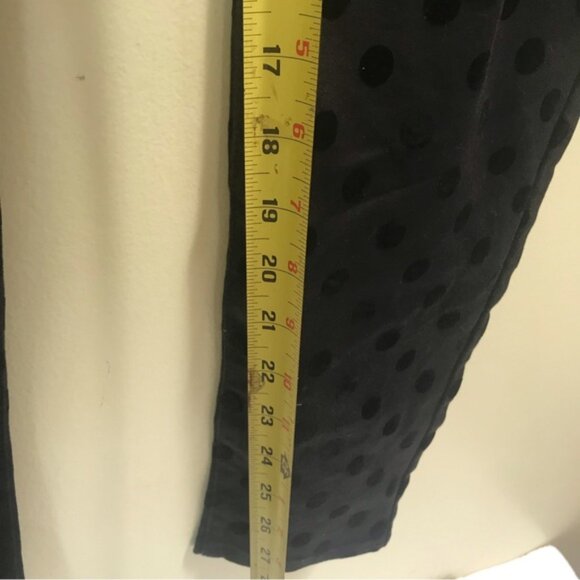 Joe Fresh NEW Slim Polka Dot Black Stretch Pants Zipper Cotton Velvet Pockets 10 - Picture 11 of 12